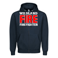 Navy wildland fire rescue department firefighters firemen uniform Zipper Hoodie - linhVisuals