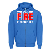 True Royal wildland fire rescue department firefighters firemen uniform Zipper Hoodie - linhVisuals