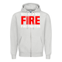 Dove Grey wildland fire rescue department firefighters firemen uniform Zipper Hoodie - linhVisuals