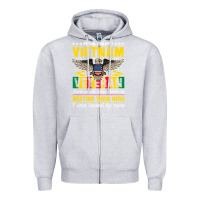 Heather Grey proud vietnam veteran son gifts raised by my hero veteran day Zipper Hoodie - linhVisuals
