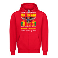 Red proud vietnam veteran son gifts raised by my hero veteran day Zipper Hoodie - linhVisuals