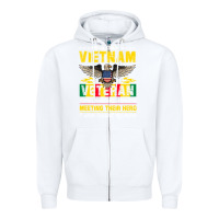 White proud vietnam veteran son gifts raised by my hero veteran day Zipper Hoodie - linhVisuals