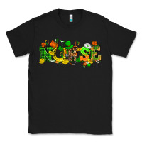 Black St. Patricks day nurse Classic Tee - HowdyJamesFarm