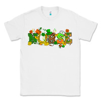 White St. Patricks day nurse Classic Tee - HowdyJamesFarm