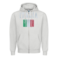 Dove Grey vintage italia italian flag italy italiano Zipper Hoodie - linhVisuals