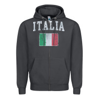 Smoke vintage italia italian flag italy italiano Zipper Hoodie - linhVisuals