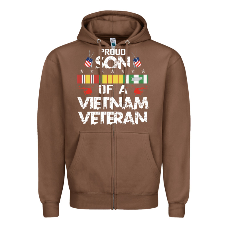 Proud Son Of A Vietnam Veteran Father's Day Zipper Hoodie by linhVisuals | Teevron
