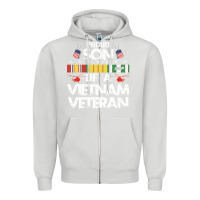 Dove Grey proud son of a vietnam veteran father's day Zipper Hoodie - linhVisuals