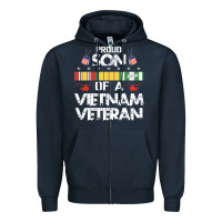 Navy proud son of a vietnam veteran father's day Zipper Hoodie - linhVisuals