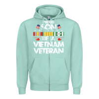 Seafoam proud son of a vietnam veteran father's day Zipper Hoodie - linhVisuals