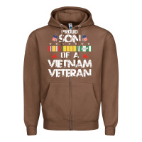 Proud Son Of A Vietnam Veteran Father's Day Zipper Hoodie | Teevron