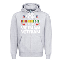 Heather Grey proud son of a vietnam veteran father's day Zipper Hoodie - linhVisuals