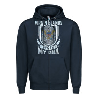 Navy virgin islands virgin islander Zipper Hoodie - linhVisuals