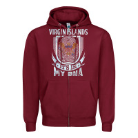 Burgundy virgin islands virgin islander Zipper Hoodie - linhVisuals