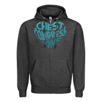 Charcoal Heather doctor mike merch chest compressions Zipper Hoodie - linhVisuals