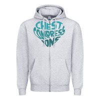 Heather Grey doctor mike merch chest compressions Zipper Hoodie - linhVisuals