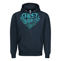 Navy doctor mike merch chest compressions Zipper Hoodie - linhVisuals