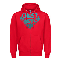 Red doctor mike merch chest compressions Zipper Hoodie - linhVisuals