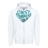 White doctor mike merch chest compressions Zipper Hoodie - linhVisuals