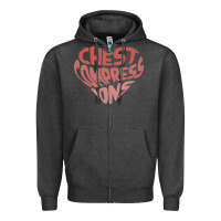Charcoal Heather doctor mike merch chest compressions Zipper Hoodie - linhVisuals