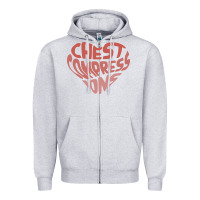 Heather Grey doctor mike merch chest compressions Zipper Hoodie - linhVisuals