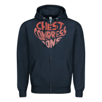 Navy doctor mike merch chest compressions Zipper Hoodie - linhVisuals