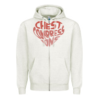 Oatmeal Heather doctor mike merch chest compressions Zipper Hoodie - linhVisuals
