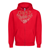 Red doctor mike merch chest compressions Zipper Hoodie - linhVisuals
