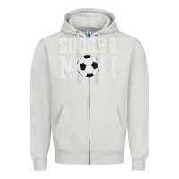 Dove Grey womens soccer mama soccer mom Zipper Hoodie - linhVisuals