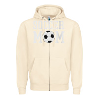 Sandshell womens soccer mama soccer mom Zipper Hoodie - linhVisuals