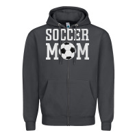 Smoke womens soccer mama soccer mom Zipper Hoodie - linhVisuals