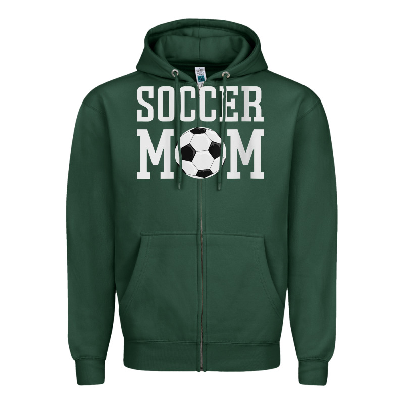 Womens Soccer Mama Soccer Mom Zipper Hoodie by linhVisuals | Teevron