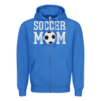 True Royal womens soccer mama soccer mom Zipper Hoodie - linhVisuals