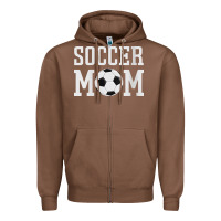 Chestnut womens soccer mama soccer mom Zipper Hoodie - linhVisuals