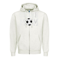 Oatmeal Heather womens soccer mama soccer mom Zipper Hoodie - linhVisuals