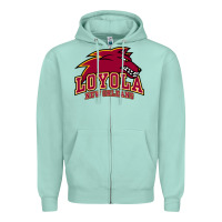 Seafoam loyola college prep Zipper Hoodie - linhVisuals