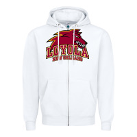 White loyola college prep Zipper Hoodie - linhVisuals