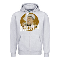 Heather Grey sumbitch distressed Zipper Hoodie - linhVisuals