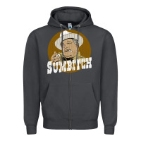 Smoke sumbitch distressed Zipper Hoodie - linhVisuals