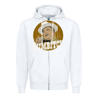 White sumbitch distressed Zipper Hoodie - linhVisuals