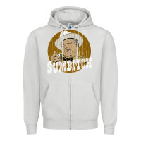 Dove Grey sumbitch distressed Zipper Hoodie - linhVisuals
