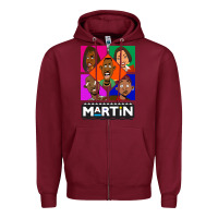 Burgundy Martin TV Show Zipper Hoodie - linhVisuals