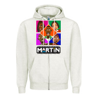 Oatmeal Heather Martin TV Show Zipper Hoodie - linhVisuals
