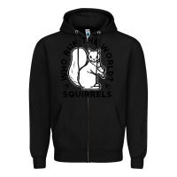 Black who run the world squirrels Zipper Hoodie - linhVisuals