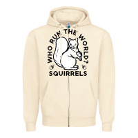 Sandshell who run the world squirrels Zipper Hoodie - linhVisuals