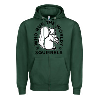 Sports Green who run the world squirrels Zipper Hoodie - linhVisuals