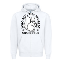 White who run the world squirrels Zipper Hoodie - linhVisuals