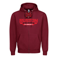 Burgundy ruston high school Zipper Hoodie - linhVisuals