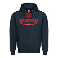 Navy ruston high school Zipper Hoodie - linhVisuals