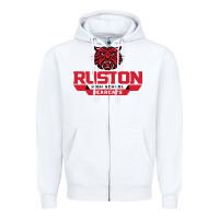 White ruston high school Zipper Hoodie - linhVisuals